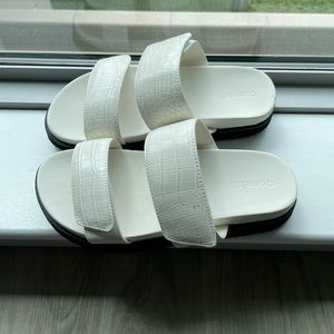 Open Edit (Nordstrom) White Platform Strapped Sandals